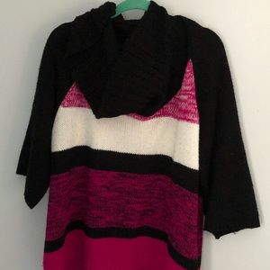Style & Co pink and black Cowell neck sweater
